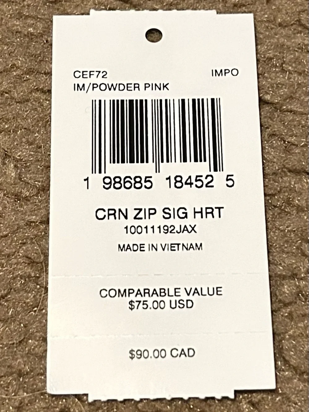 NWT Coach Powder Pink Corner Zip Wristlet In Signature Canvas With Charms